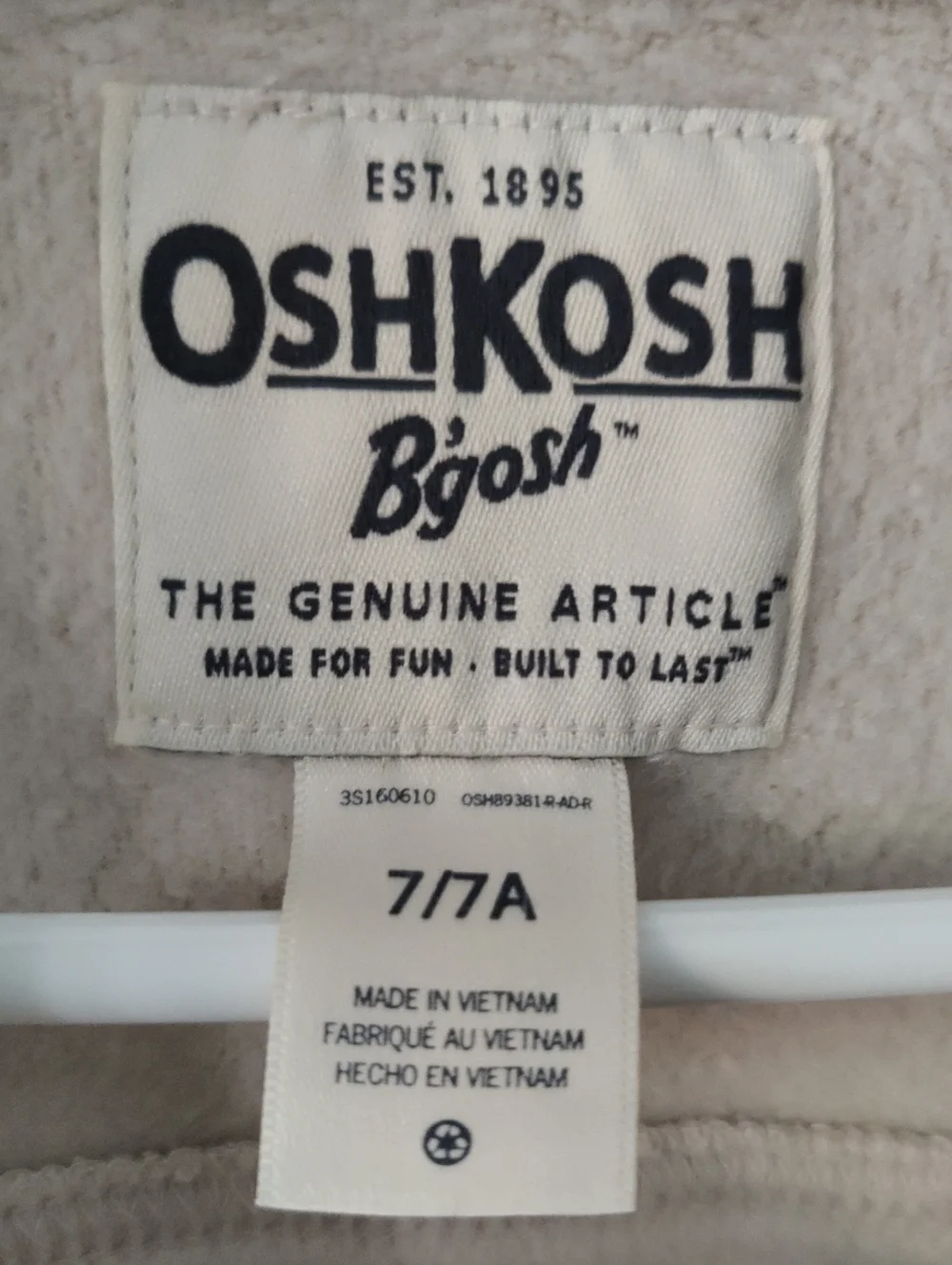 Oshkosh B'Gosh Flannel Shirt Jacket 